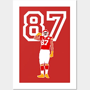 Travis Kelce 87 KC Chiefs Posters and Art
